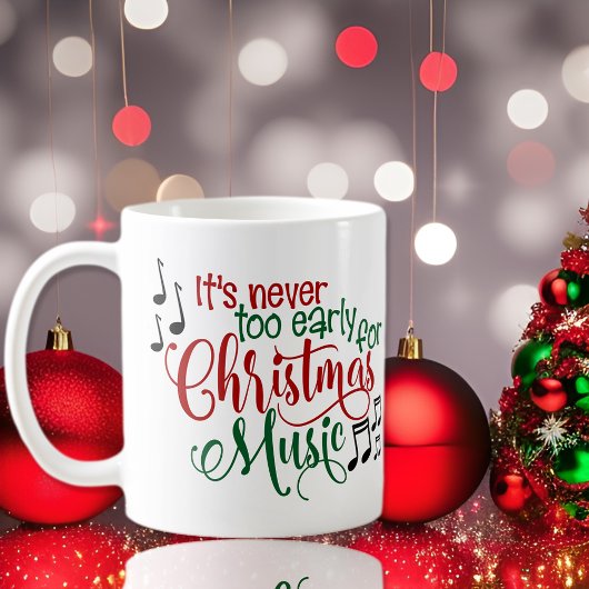 Weihnachtsmusik zu früh kaffeetasse