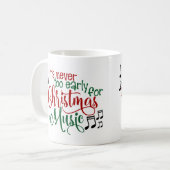 Weihnachtsmusik zu früh kaffeetasse (Vorderseite Links)