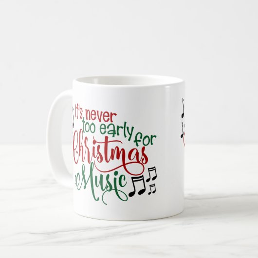 Weihnachtsmusik zu früh kaffeetasse (Vorderseite Links)