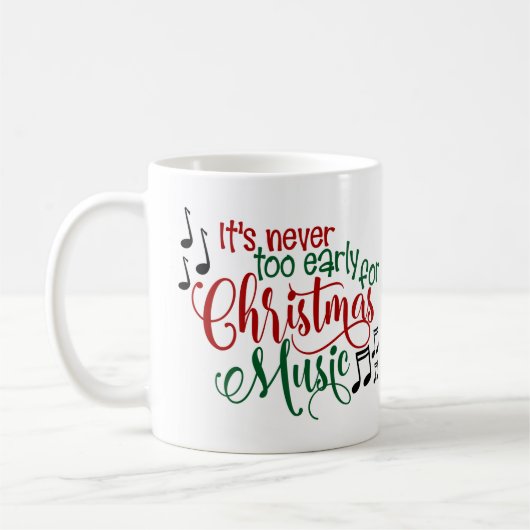 Weihnachtsmusik zu früh kaffeetasse (Links)