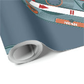 Weihnachtsmusikband Geschenkpapier (Rolleneckpunkt)