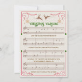 Weihnachtsmusikblatt Einladung (Vorderseite)