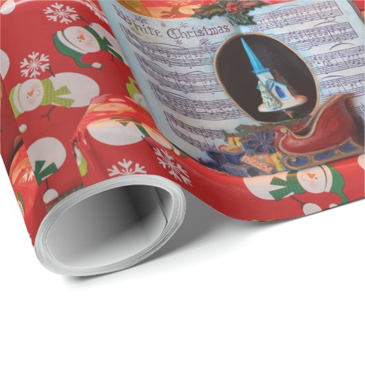 Weihnachtsmusikbox Geschenkpapier (Rolleneckpunkt)
