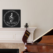 Weihnachtsmusiker der Musiknote "Wall Clock" Quadratische Wanduhr