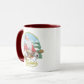 Weihnachtsmusiker Santa Playing Gitarre Winter Tasse (Vorderseite Links)