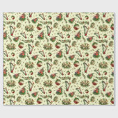 Weihnachtsmusikinstrumente Feste Muster Geschenkpapier (Flach)