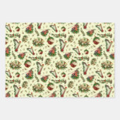 Weihnachtsmusikinstrumente Geige Französisches Hor Geschenkpapier Set (Vorderseite 3)