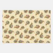 Weihnachtsmusikinstrumente Geige Französisches Hor Geschenkpapier Set (Vorderseite 2)