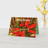 Weihnachtsmusikkarte Karte (Gelbe Blume)