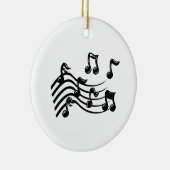 WeihnachtsMusiknoten Keramik Ornament (Rechts)
