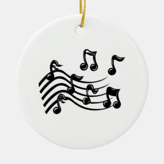WeihnachtsMusiknoten Keramik Ornament