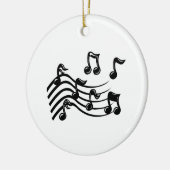 WeihnachtsMusiknoten Keramik Ornament (Links)