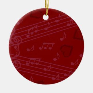WeihnachtsMusiknoten Keramikornament