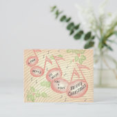 Weihnachtsmusiknoten Postkarte (Stehend Vorderseite)