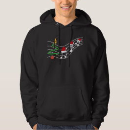 WeihnachtsMusiknoten Weihnachtsmannmütze Treble Cl Hoodie