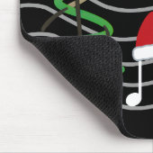 WeihnachtsMusiknoten Weihnachtsmannmütze Treble Cl Mousepad (Ecke)