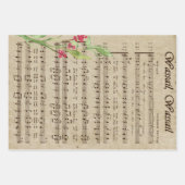 Weihnachtsmusikwrapping Paper Sheets Geschenkpapier Set (Vorderseite 3)
