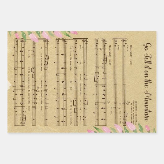 Weihnachtsmusikwrapping Paper Sheets Geschenkpapier Set (Vorderseite 2)