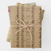 Weihnachtsmusikwrapping Paper Sheets Geschenkpapier Set (Beispiel)
