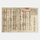 Weihnachtsmusikwrapping Paper Sheets Geschenkpapier Set (Vorderseite 3)