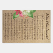 Weihnachtsmusikwrapping Paper Sheets Geschenkpapier Set (Vorderseite)