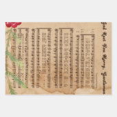 Weihnachtsmusikwrapping Paper Sheets Geschenkpapier Set (Vorderseite 3)