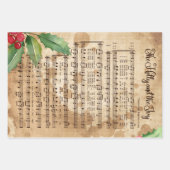 Weihnachtsmusikwrapping Paper Sheets Geschenkpapier Set (Vorderseite 2)