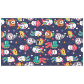 Weihnachtsmuskeltiger-Hühnertiger Tischdecke (Vorderseite (Horizontal))