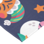Weihnachtsmuskeltiger-Hühnertiger Tischdecke (Schrägansicht)
