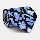 Weihnachtsmuster 07.nbg Black BG Krawatte (Gerollt)