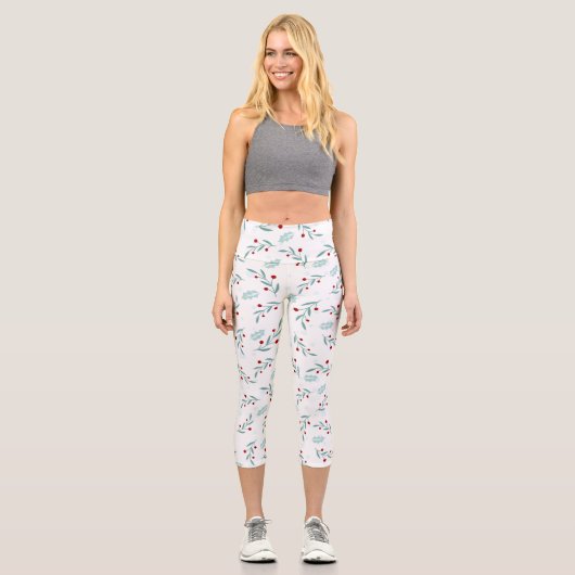 Weihnachtsmuster 112 capri leggings (Vorderseite)