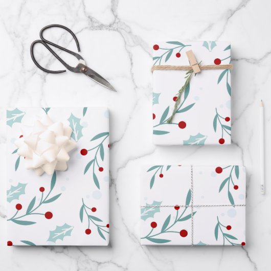 Weihnachtsmuster 112 geschenkpapier set (Vorderseite)