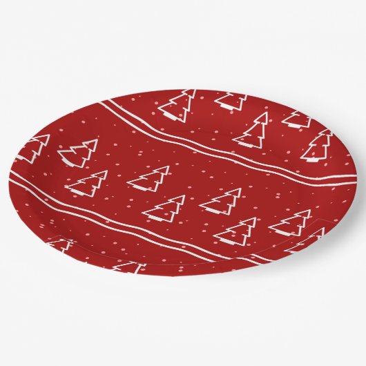 Weihnachtsmuster 116 pappteller (Schrägansicht)