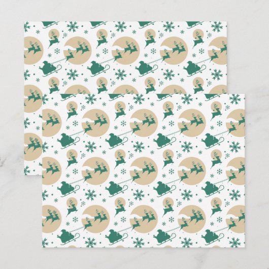 Weihnachtsmuster 118 postkarte (Vorne/Hinten)