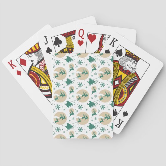 Weihnachtsmuster 118 spielkarten (Rückseite)
