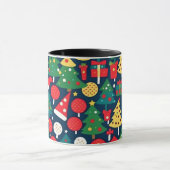 Weihnachtsmuster 1 - Tasse des Kaffees (Zentrum)