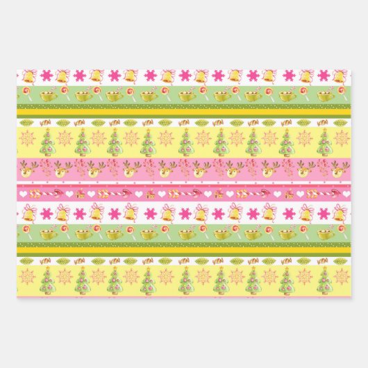 🎄 Weihnachtsmuster 2003 für Kinder Geschenkpapier Set (Vorderseite 2)