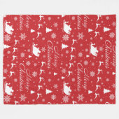Weihnachtsmuster 2 fleecedecke (Vorderseite (Horizontal))