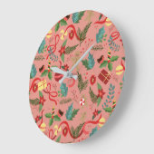 Weihnachtsmuster 2 große wanduhr (Winkel)