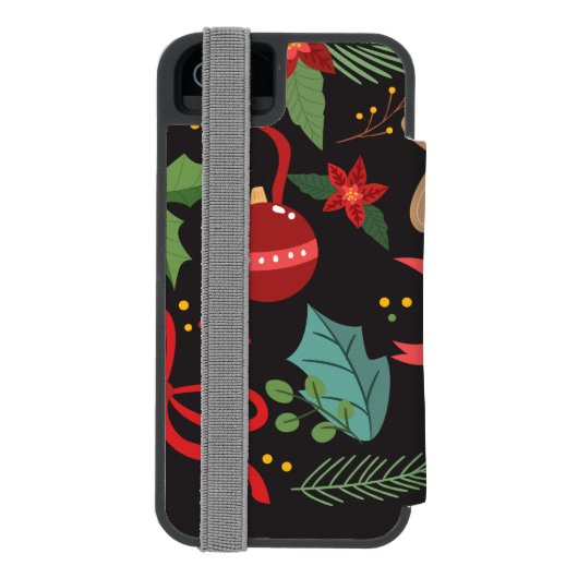 Weihnachtsmuster 3 incipio iPhone Geldbeutel-Hülle (Folio Rückseite)