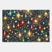 Weihnachtsmuster 4 Flachblatt Set von 3 Geschenkpapier Set (Vorderseite 3)