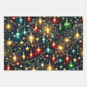 Weihnachtsmuster 4 Flachblatt Set von 3 Geschenkpapier Set (Vorderseite 2)