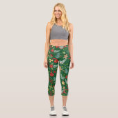 Weihnachtsmuster 5 capri leggings (Vorderseite)