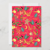 Weihnachtsmuster 6 dankeskarte (Rückseite)