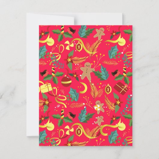 Weihnachtsmuster 6 mitteilungskarte (Vorderseite)