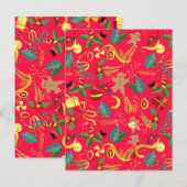 Weihnachtsmuster 6 postkarte (Vorne/Hinten)
