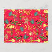 Weihnachtsmuster 6 postkarte (Rückseite)