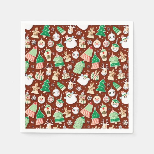 Weihnachtsmuster 7 - Papierservietten (Vorderseite)