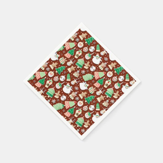 Weihnachtsmuster 7 - Papierservietten (Ecke)