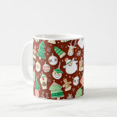 Weihnachtsmuster 7 - Tasse des Kaffees (Vorderseite Links)